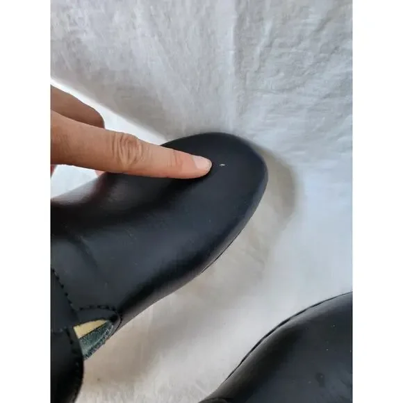 Sven Black Leather Wooden Heel Clogs US 9.5 - Custom Made - Picture 6 of 13